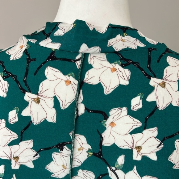 Rag and Bone Sabeen Floral Mockneck Sleeveless Top Green Stretch Slim Fit Sz XS - Picture 9 of 15